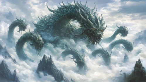 Ancient Dragon Emerges From Misty Mountains