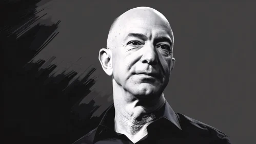 Jeff Bezos Monochrome Profile