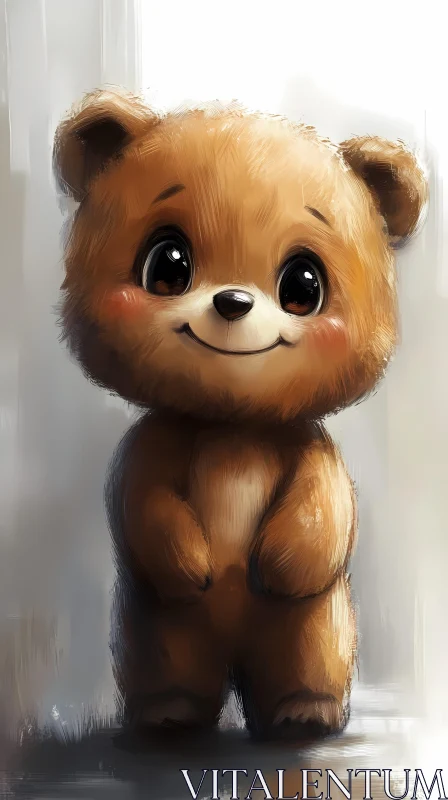 AI ART Cute Cartoon Bear Art