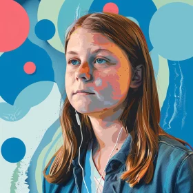 Contemporary Pop Art of Greta Thunberg