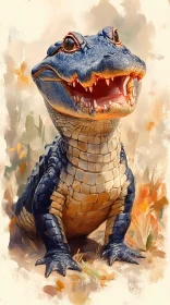 Artistic Alligator Portrait