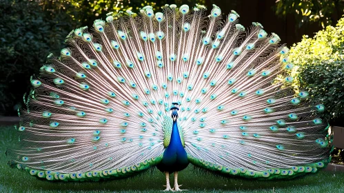 Majestic Peacock Unveiling its Plumage