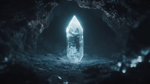 Ethereal Crystal Point in Cave