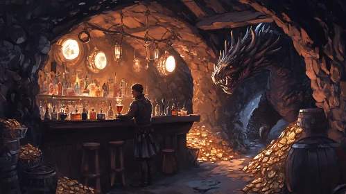 Tavern with Dragon and Treasure