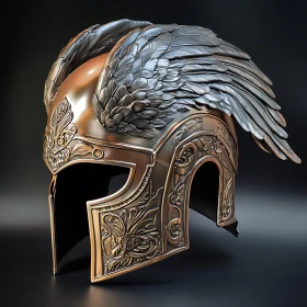 Bronze Helmet with Winged Embellishments