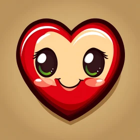 Cute Heart with Face