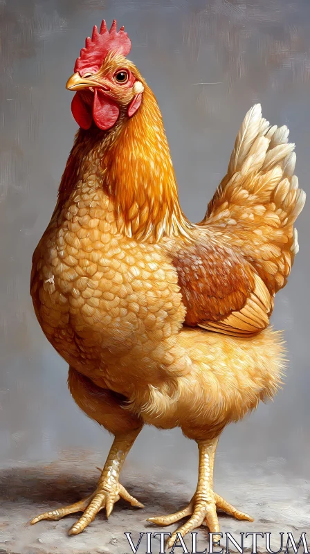 AI ART Detailed Chicken Artwork