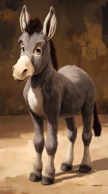 Endearing Donkey Art with Expressive Eyes