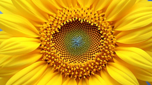 Spiral Sunflower: A Study in Symmetry and Contrasts