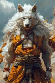 Armored Wolf Warrior Fantasy Character