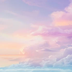 Ethereal Pastel Clouds at Sunrise