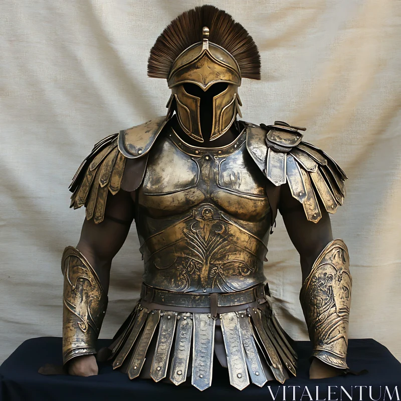 Golden Warrior Armor: Echoes of the Past AI Image