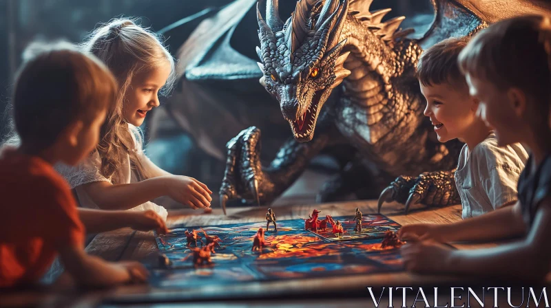 AI ART Children's Dragon Board Game Adventure