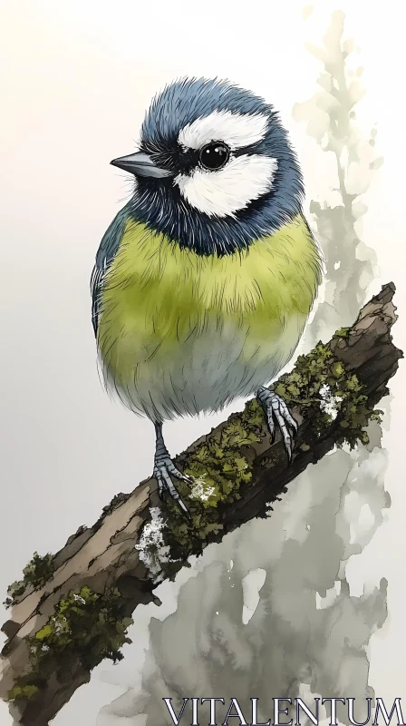 Colorful Bird Illustration AI Image