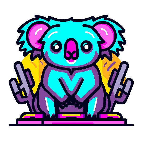 Playful Koala T-Shirt Design POD Design