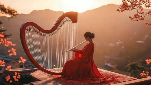 Harp Music at Sunset