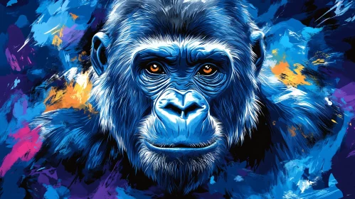 Vivid Gorilla Portrait