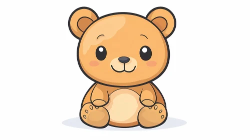 Charming Cartoon Bear Character