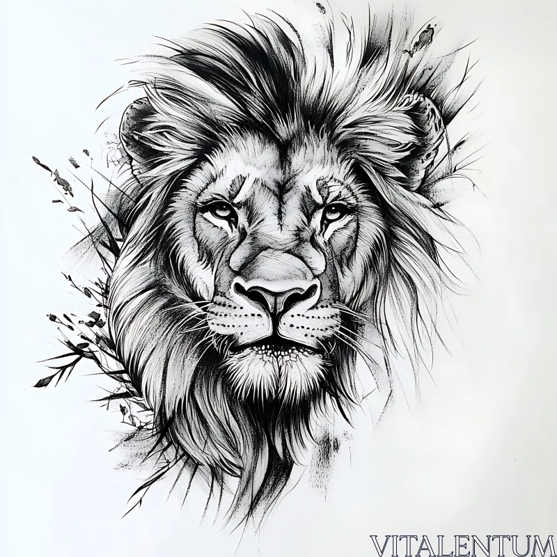 AI ART Lion Portrait Art