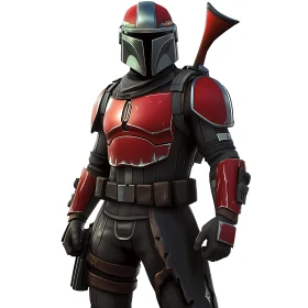 Red and Grey Armored Warrior