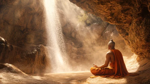 Peaceful Meditation at Waterfall Cave