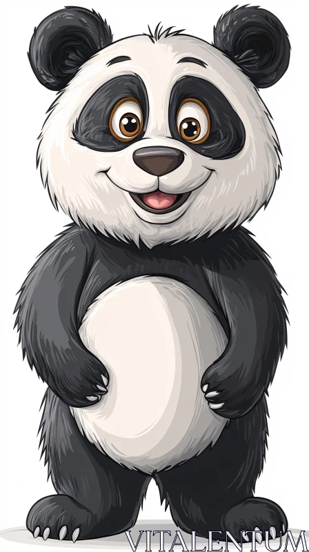 Adorable Animated Panda Art AI Image