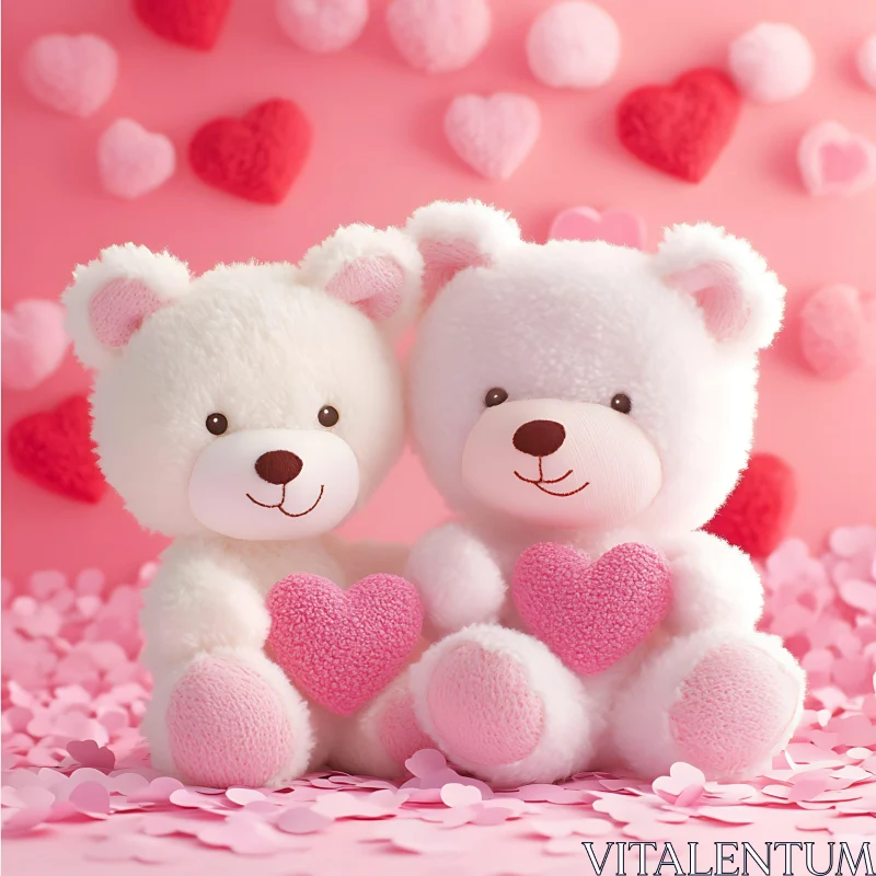 Teddy Bear Love: A Valentine's Dream AI Image