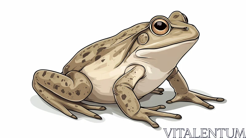 Realistic Frog Illustration AI Image