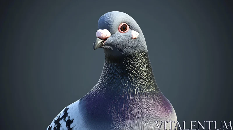 Close-Up of a Pigeon - Avian Beauty AI Image