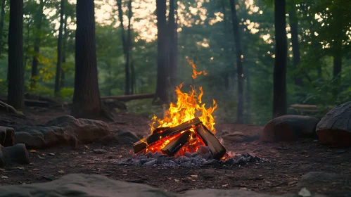 Forest Campfire Glow