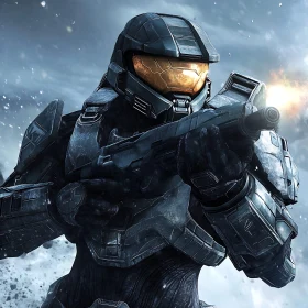 Futuristic Soldier in Action