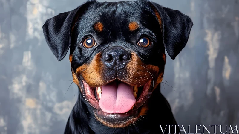 Cheerful Dog Close-Up Image AI Image