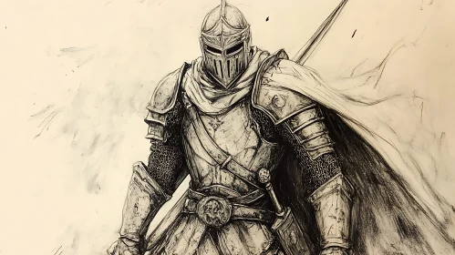 Armored Knight Drawing