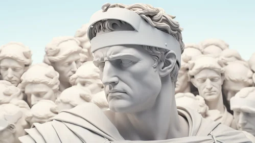 Neoclassical Sculpture of a Man with Eyes on Him | Detailed Crowds | 2D Animation