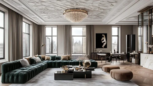 Opulent Urban Living Room Design