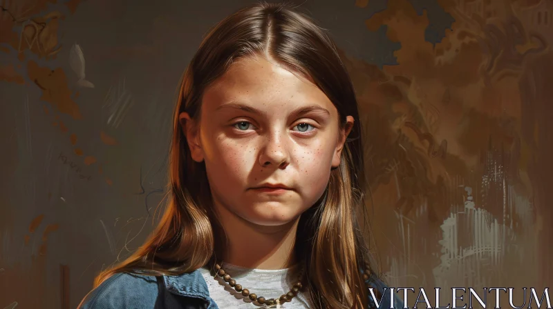 AI ART Greta Thunberg Artful Portrait