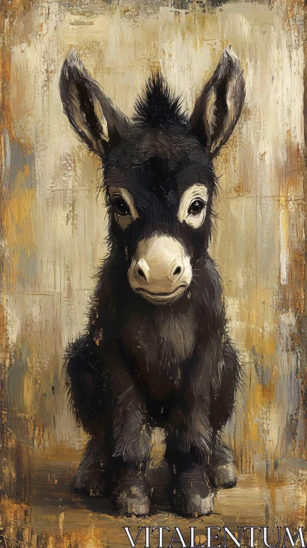 AI ART Young Donkey Art Portrait