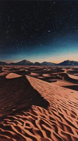 Desert Dunes Under a Starry Sky