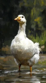 Elegant Waterbird Art
