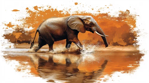 Majestic Elephant at Water's Edge