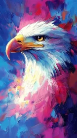 Colorful Expression of an Eagle
