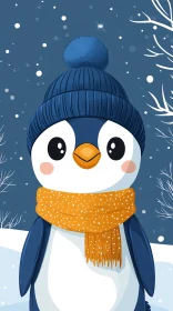 Penguin with Beanie and Scarf