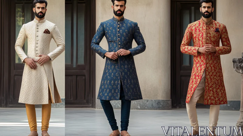 Elegant Menswear: Sherwani Styles AI Image