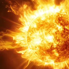 Blazing Sun and Swirling Fire