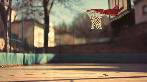 Empty Basketball Court