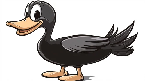 Humorous Duck Cartoon Illustration