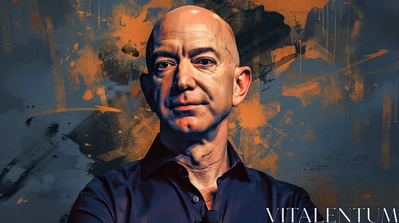 AI ART Jeff Bezos Abstract Art Portrait