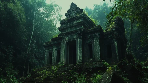 Ancient Temple Ruins in Jungle