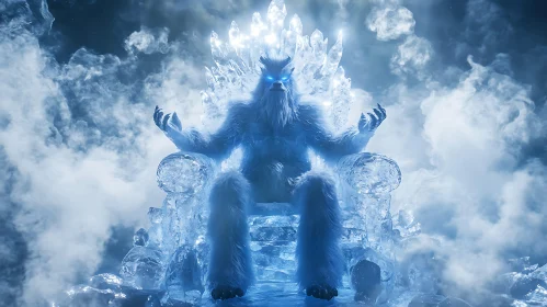 Frozen Majesty: A Yeti's Icy Reign