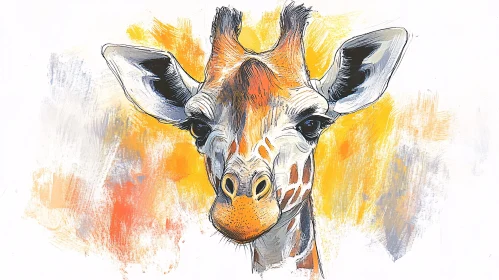 Giraffe Art Illustration